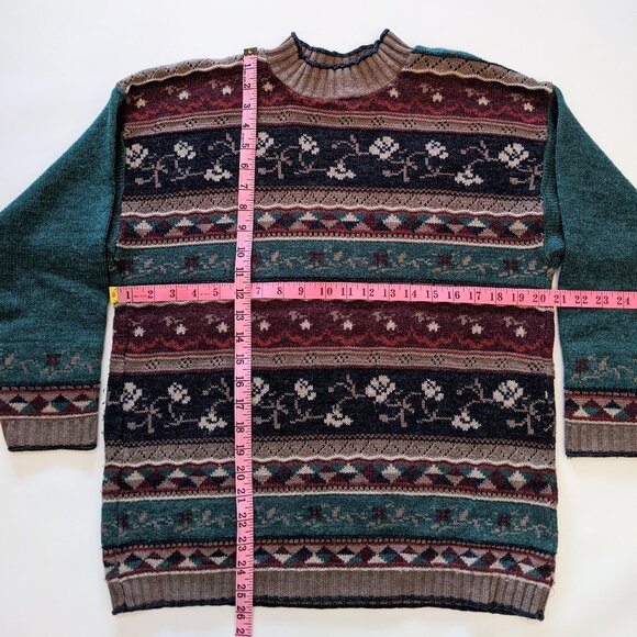 Vintage Daniel Hechter fair Isle knit crewneck sweater, women's medium - Picture 8 of 8